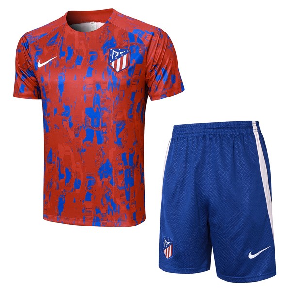 Trikot Trainingsshirt Atletico Madrid Komplett Set 2024 Rote Blau